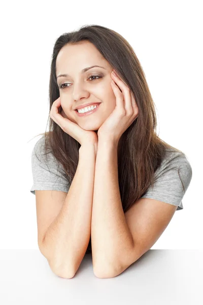 Portrait of pretty young brunette woman — Stock Photo, Image