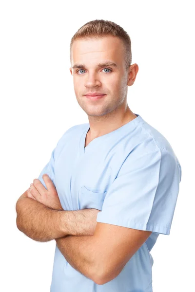 Portrait of smiling young male nurse — Stock Photo, Image