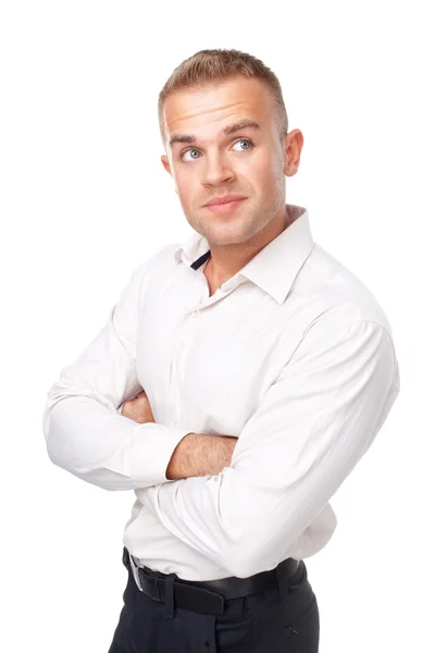 Portrait of pensive young man — Stock Photo, Image