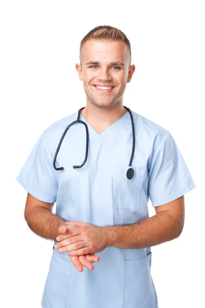 Portrait of smiling young male nurse — Stock Photo, Image