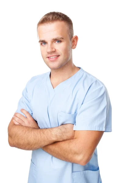 Retrato de uma jovem enfermeira sorridente — Fotografia de Stock