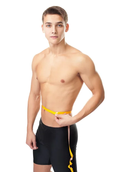 Measuring waist — Stock Photo, Image