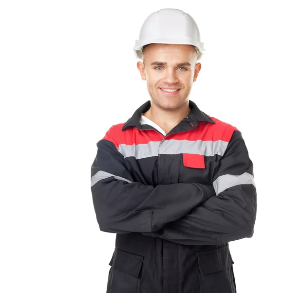 Porträt eines jungen lächelnden Ingenieurs — Stockfoto