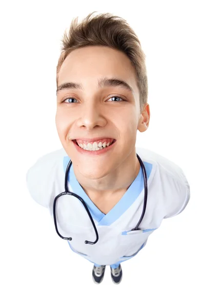 Feliz sorrindo jovem médico — Fotografia de Stock