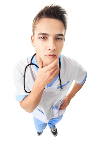 Pensando joven doctor — Foto de Stock