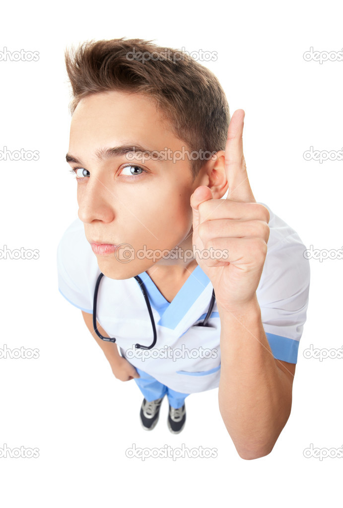 Doctor pointing a great idea