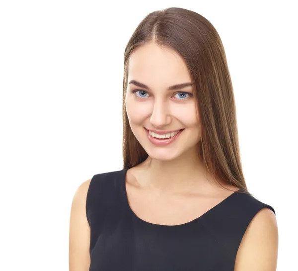 Mooie jonge lachende vrouw — Stockfoto