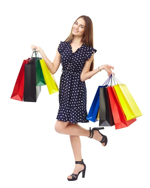 Glückliche Shoppingfrau — Stockfoto