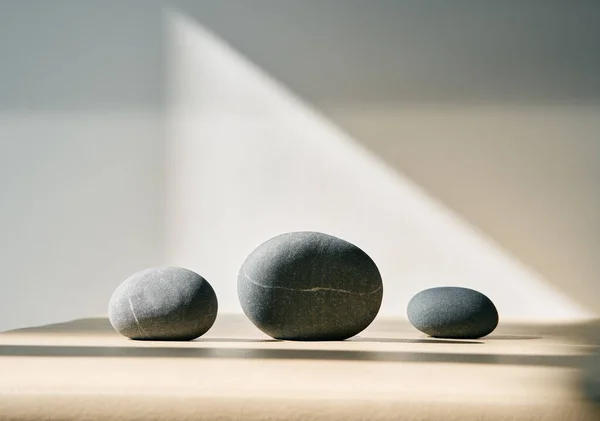 Sea pebbles minimalist composition — Stock Photo, Image