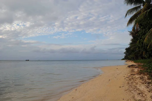 Пустой Пляж Мелким Песком Сайпане Северные Марианские Острова — стоковое фото