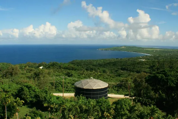 Vista Aérea Costa Laulau Saipán Islas Marianas Del Norte —  Fotos de Stock