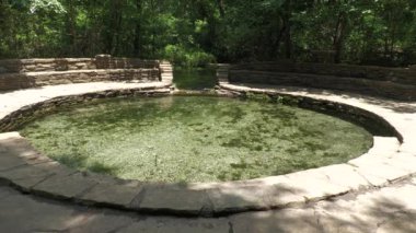 Buffalo Springs 'in geniş açılı su kaynağı nehirden çıkıyor.