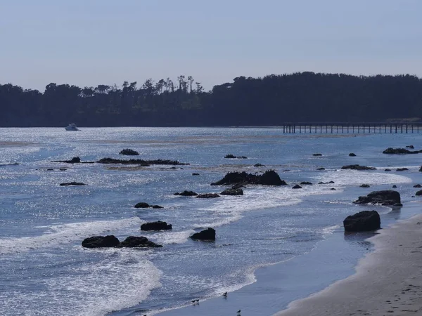 Gyönyörű Strand San Simeon Mentén Highway California — Stock Fotó