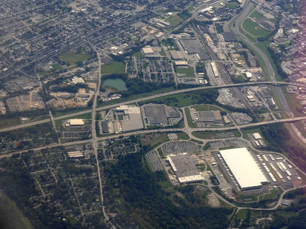 Baltimore Maryland Havalimanı Baltimore Washington Uluslararası Thurgood Marshall Havaalanı Yaklaşıyor — Stok fotoğraf
