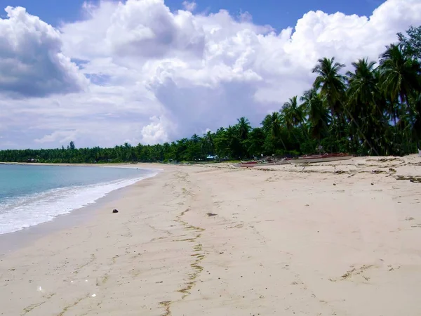 Brett Område Med Vit Sandstrand Den Södra Delen Filippinerna — Stockfoto