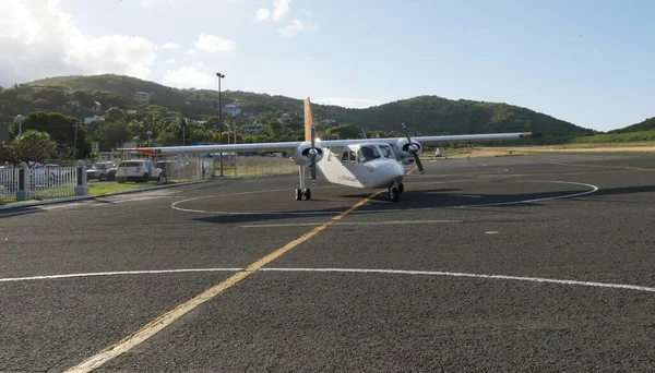 Culebra Puerto Rico Janvier 2017 Petit Avion Atterrit Aeropuerto Xoen — Photo