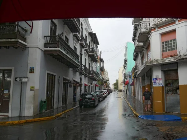 San Juan Puerto Rico Enero 2017 Amplio Plano Una Calle — Foto de Stock
