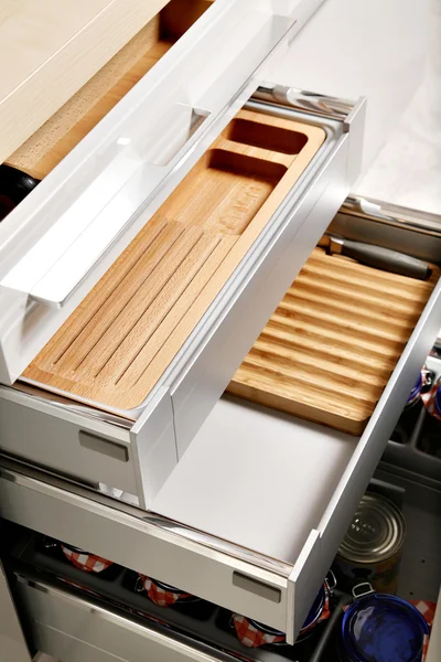 Moderne Küchenschubladen — Stockfoto