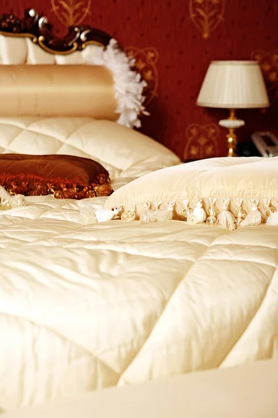 Classic and elegant bed closeup — Stock Photo, Image