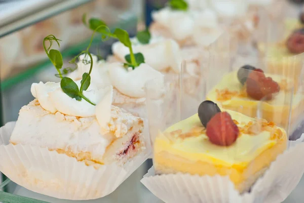 Sweets Table Colorful Cookies Pastries Fair Demonstration Local Confectionery — Stock Photo, Image