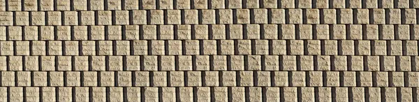 レンガの壁とコンクリートブロックのテクスチャ 一列に等積した石板のサンプル — ストック写真