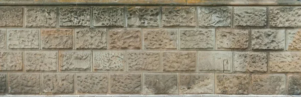 Tuğla Duvar Beton Bloklar Sıraya Dizilmiş Taş Levha Örnekleri — Stok fotoğraf