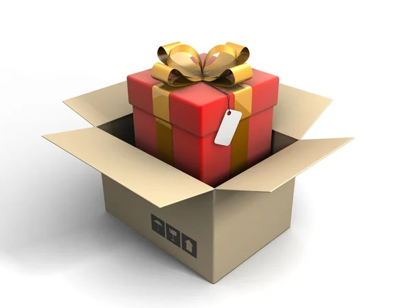 Gift in a box — Stock Photo, Image