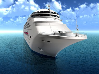 lüks Okyanus gezi gemisi mavi deniz dalgaları üzerinde