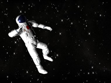 yıldız karşı bir uzayda astronot-üzerinde