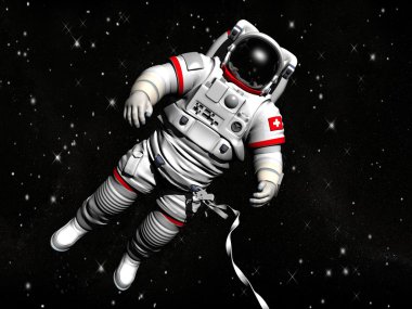 yıldız karşı bir uzayda astronot-üzerinde