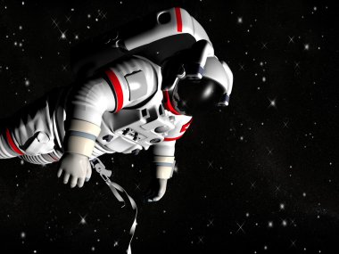 yıldız karşı bir uzayda astronot-üzerinde