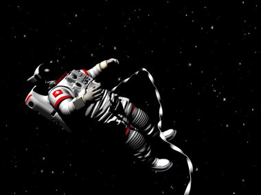 yıldız karşı bir uzayda astronot-üzerinde