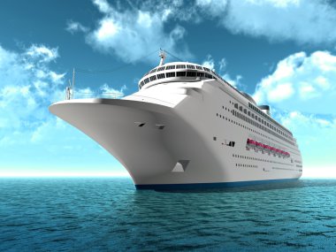 lüks Okyanus gezi gemisi mavi deniz dalgaları üzerinde