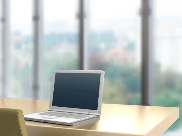 Laptop on office desk — Stock Photo, Image