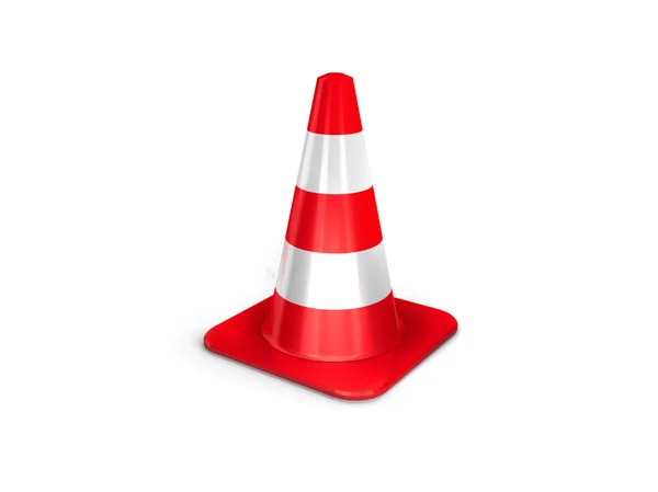 Los conos de tráfico 3d aislados sobre blanco . —  Fotos de Stock