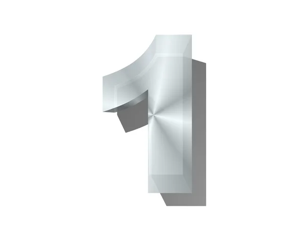 3d renderização da letra em metal sobre um fundo isolado branco . — Fotografia de Stock