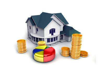 3D render gayrimenkul konsept