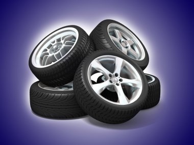 tekerlekler illüstrasyon.