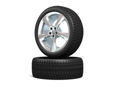 tekerlekler üzerinde beyaz izole. illüstrasyon.