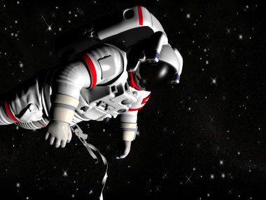 yıldız karşı bir uzayda astronot-üzerinde
