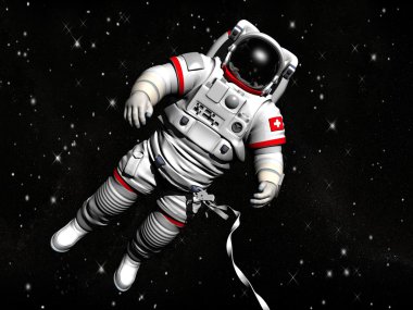 yıldız karşı bir uzayda astronot-üzerinde