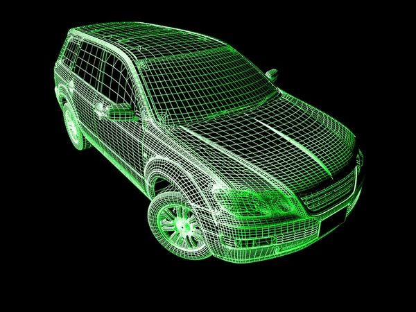 3D αυτοκίνητο τέχνης — Φωτογραφία Αρχείου