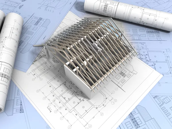 3 d 図面 — ストック写真