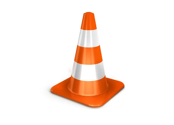 Los conos de tráfico 3d aislados sobre blanco —  Fotos de Stock
