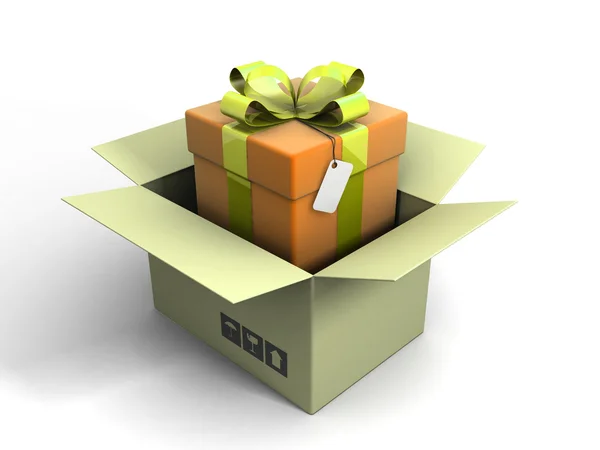 Caja de regalo individual —  Fotos de Stock
