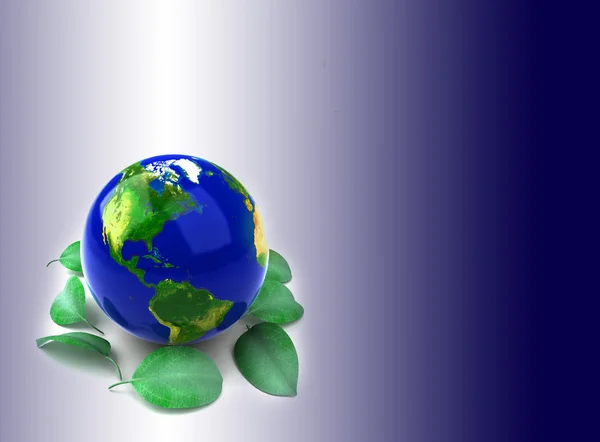Planeta ekologia ikona — Zdjęcie stockowe