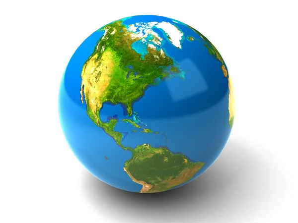 3d realista globo — Fotografia de Stock