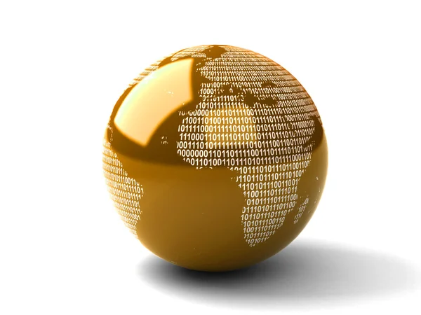 Binary Globe — Stock Photo, Image