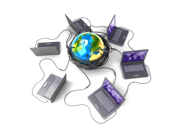Globalną sieć internet — Zdjęcie stockowe