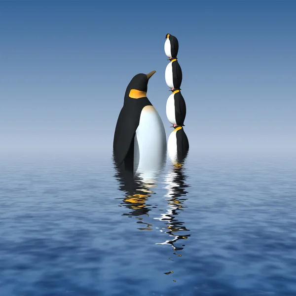 Fun penguins — Stock Photo, Image